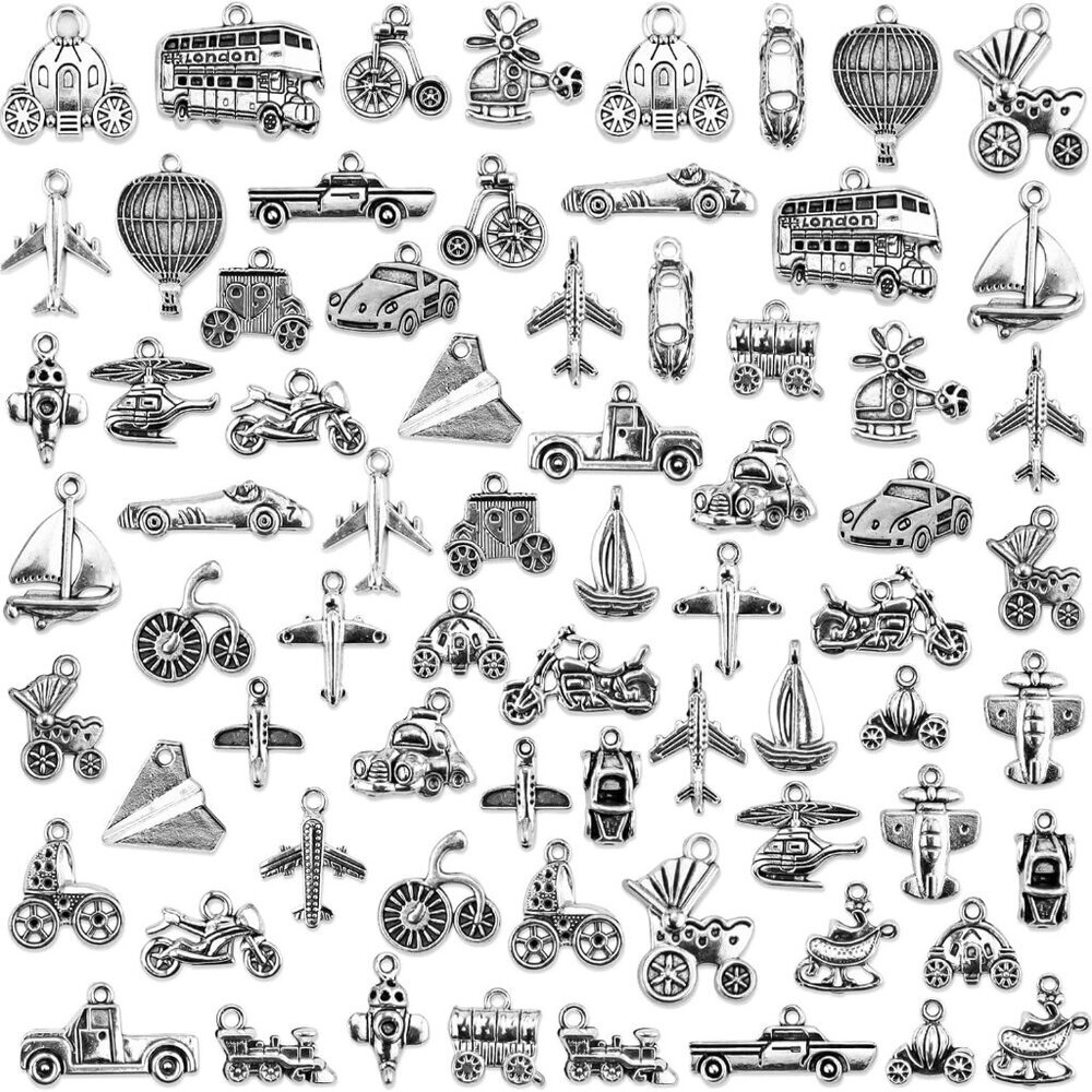 Transportation Vehicle Theme Charms, Wholesale Bulk Lots Alloy Charms Pendants D
